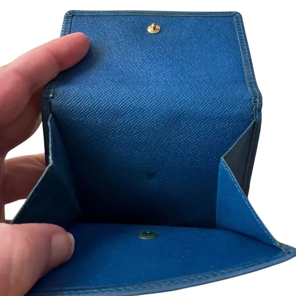 Louis Vuitton Blue Epi Leather Elise Compact Wallet